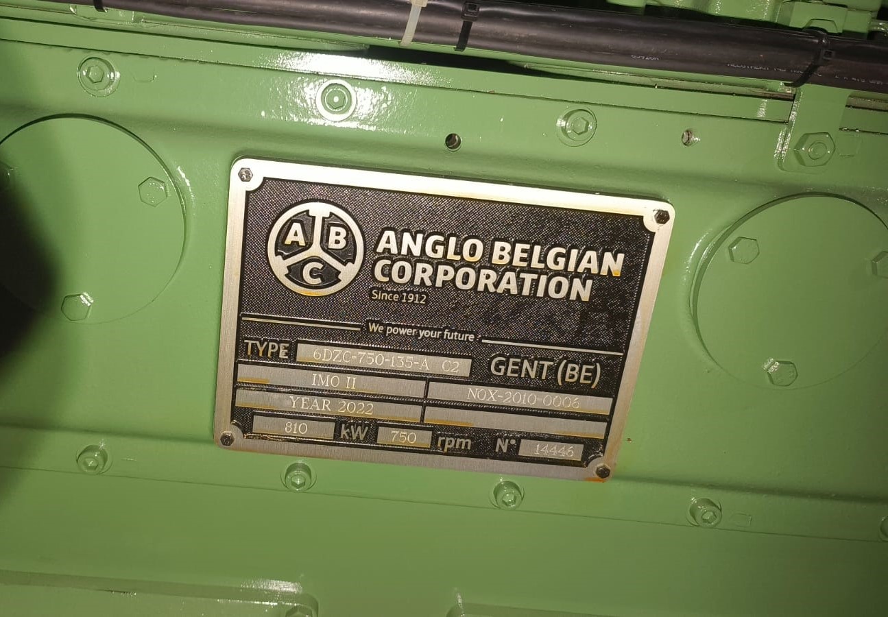 Anglo-Belgian-Corporation-Gen-Set-Type-6DZC-750-135-A-02.jpgEngine configuration 6-cylinder inline engine Power range (kWe) @ 50 Hz Up to 1,273 kWe Power range (kVA) @ 50 Hz Up to 1,591 kVA Power range (kWe) @ 60 Hz Up to 1,146 kWe Power range (kVA) @ 60 Hz Up to 1,433 kVA Nominal engine speed Max. 1,000 rpm Engine cycle Four-stroke Sense of rotation Anti-Clock or Clock Emission technology (optional) SCR, DPF, DOC Fuel injection Direct, mechanical, one pump per cylinder Turbo Turbocharged Charge air Water-cooled Emission compliance IMO Tier II, IMO Tier III compliant in combination with ABC aftertreatment system, CCNR 2, EU Stage V Fuel flexibility Diesel, Marine Diesel Oil (MDO), Gas Oil (GO), Heavy Fuel Oil (HFO), Dual Fuel (diesel + CNG or LNG), Biofuel, Vegetable Oil