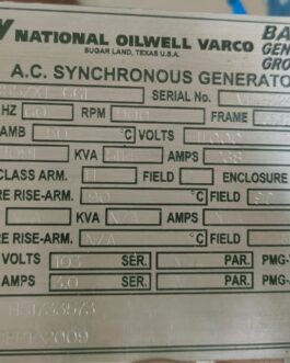 National Oilwell Varco A.C Synchronous Generator National Oilwell Varco (NOV) AC Synchronous Generators are heavy-duty industrial generators designed primarily for oil & gas drilling rigs, offshore platforms, and other demanding industrial power-generation applications.
